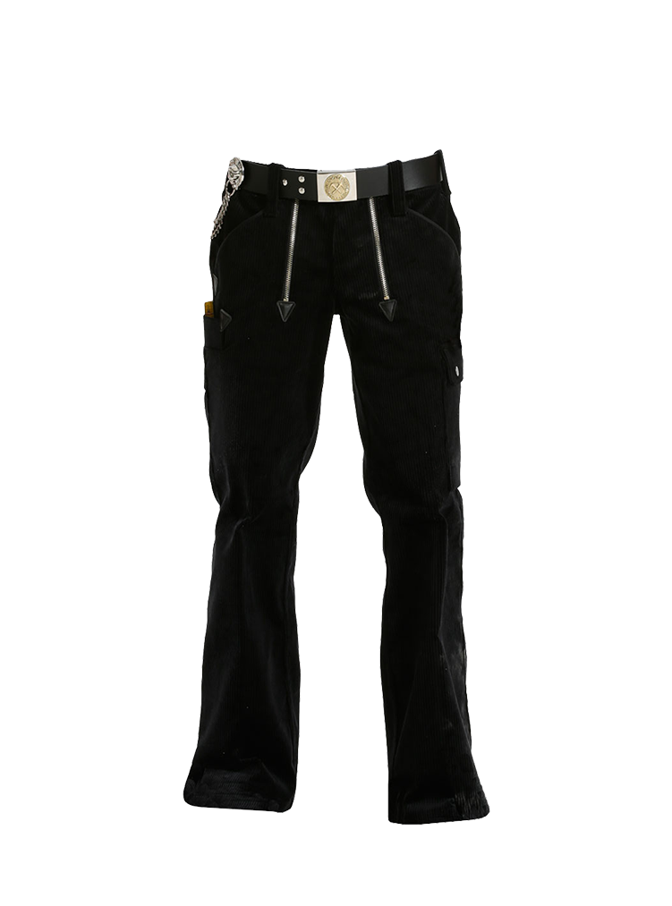 KRÄHE hip trousers with bell bottom